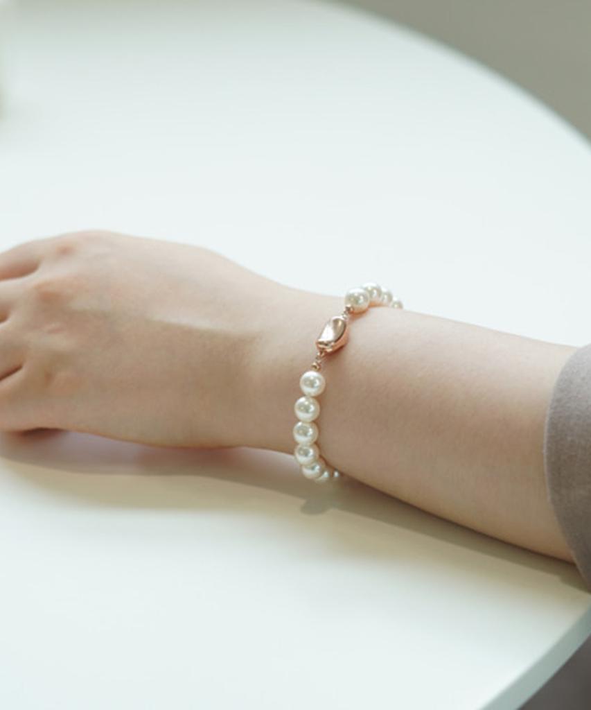 Браслет Alleun с жемчугом Swarovski Серебро 925 Прочные Бусины (Тип А)