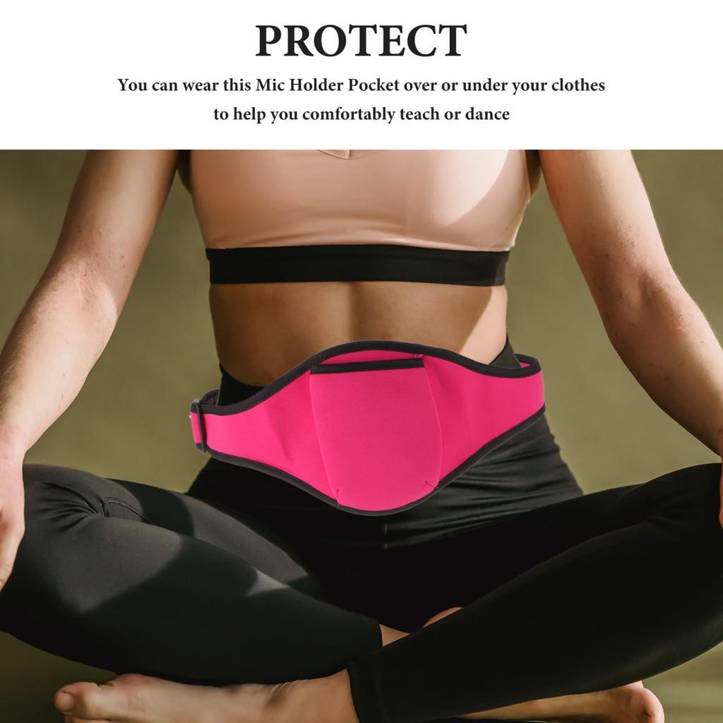 SUPVOX Microphone Microphone for Dance and Fitness Belt, 2-Pack, Instructor's Pouch, Adjustable,
