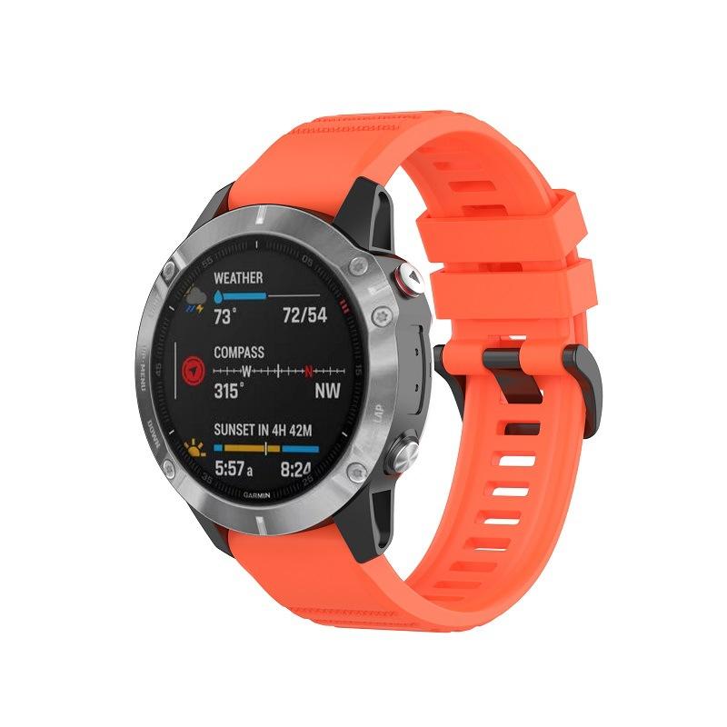 Silicone strap For Garmin Fenix 6 6S 6X 5X 5 5S 3 3HR Forerunner 935 945 Quick Release silicone strap for 26mm 22mm 20mm strap