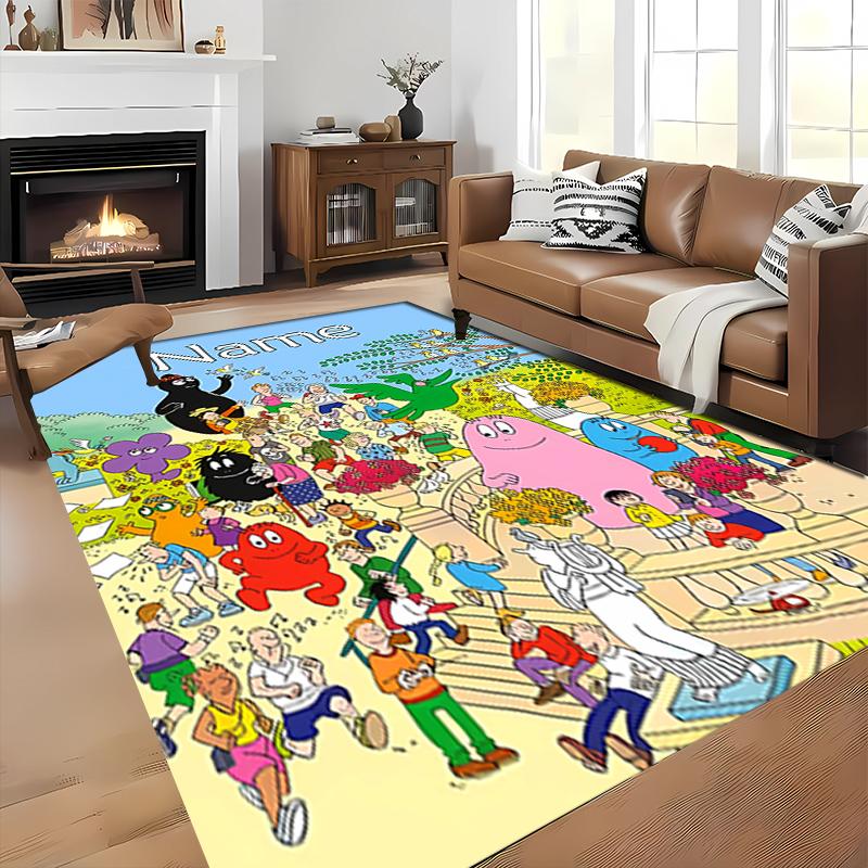 Custom personalization Barbapapa Area Rug - Perfect For Kitchen, Bathroom,Laundry Room Decor Large Size Available,Gift All Seasons