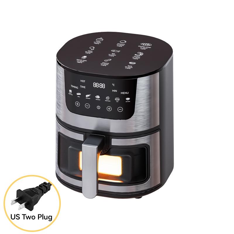 Cross-Border 7L Air Fryer: Oil-Free, Low-Fat, Touchscreen, All-in-One Oven with Visible Window.