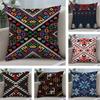 Ukraine Ornament Pattern Pillow Case Short Plush Double-sided Print Square Throw Pillow Covers Sofa Home Cushion Decor