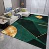 Modern Luxury Decoration Bedroom Carpet Big Size Antiskid Foldable Rug Living Room Décor Green Geometric Cloakroom Floor Mat