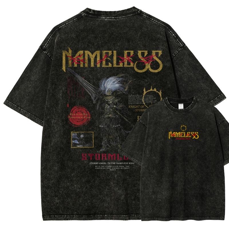 Anime Monster T Shirts Washed Women Cotton Harajuku T-Shirts High Quality Retro for Women Tops Tees Unisex