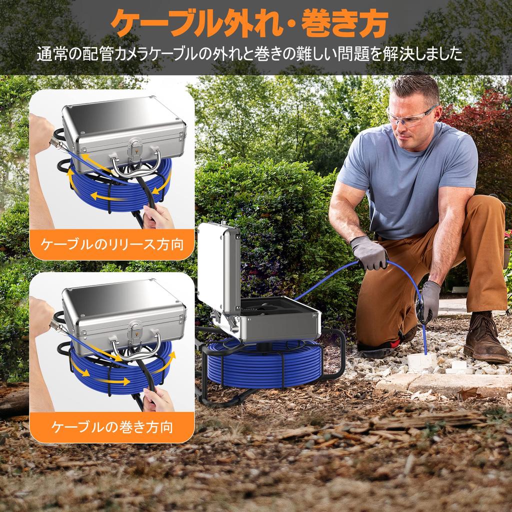 HBUDS Инспекция дренажных труб Сантехника Фото и запись 16G 20m HD Промышленная канализация IP68 Труба Легко для фиброскопа Змея Светодиодный светильник с регулируемым воздухом