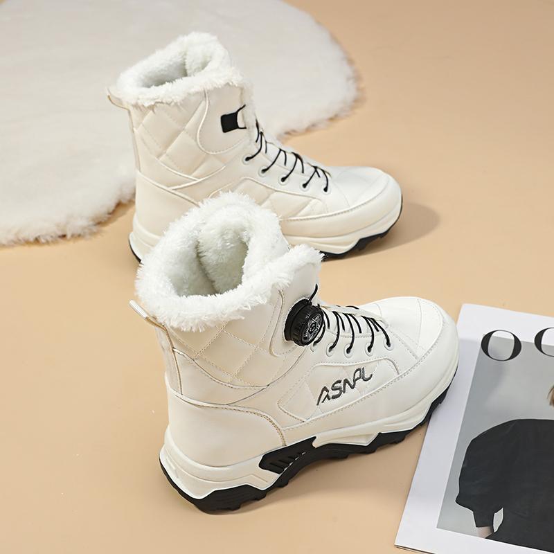 TUINANLE Высококачественные мужские зимние ботинки Теплые плюшевые зимние ботинки Уличные зимние ботинки Женские Нескользящие ботинки на платформе