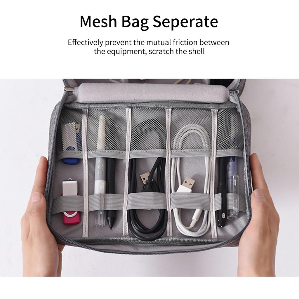Дорожная сумка-органайзер для электроники, сумка для хранения кабельных аксессуаров, свободное отдельное пространство