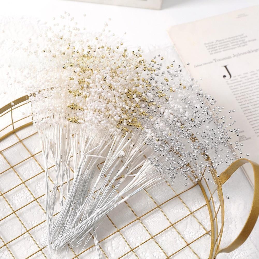 Plastic Artificial Pearl String Bouquet DIY Crafts Supplies Artificial Flowers Home Decoration