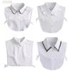 Hollow Lace Chiffon Doll Cotton Fake Collar Blouse Sweater Detachable Shirt Collar False Collar Lapel Women Top Collars Decor