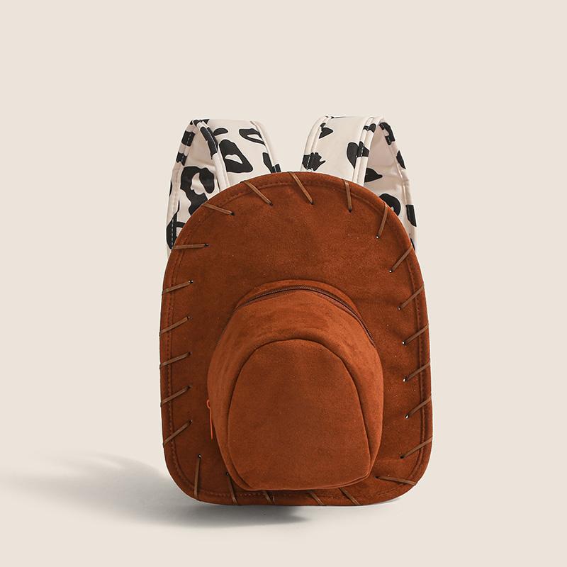 Story Woody Cowgirl Hat Shaped Backpack New Trendy Denim Style Mini Backpack for Women Girls Cute Bag Gift Idea