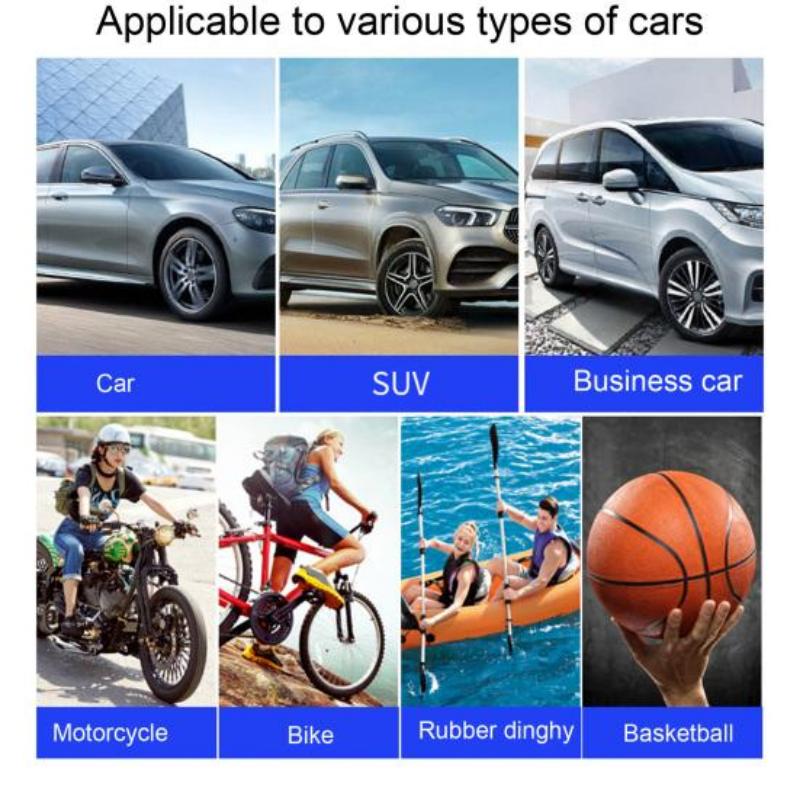 12 В шинный насос портативный атмосферный компрессор с аварийной светодиодной подсветкой цифровой дисплей воздушный насос автоматический шинный насос