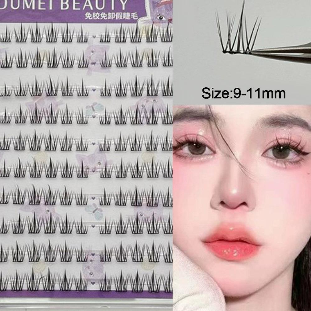 Многоразовые пучковые ресницы 10 рядов Мягкие пучки ресниц как у айдола Новые самоклеящиеся ресницы