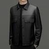 Sheepskin Leather Jacket Men's Spring and Autumn New Business Casual Lapel Leather Jacket