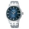 [Seiko Watch] Presage Men's Silver Watch with Blue Gradient Dial, Box-Shaped Hardlex, See-Through Back SARY123