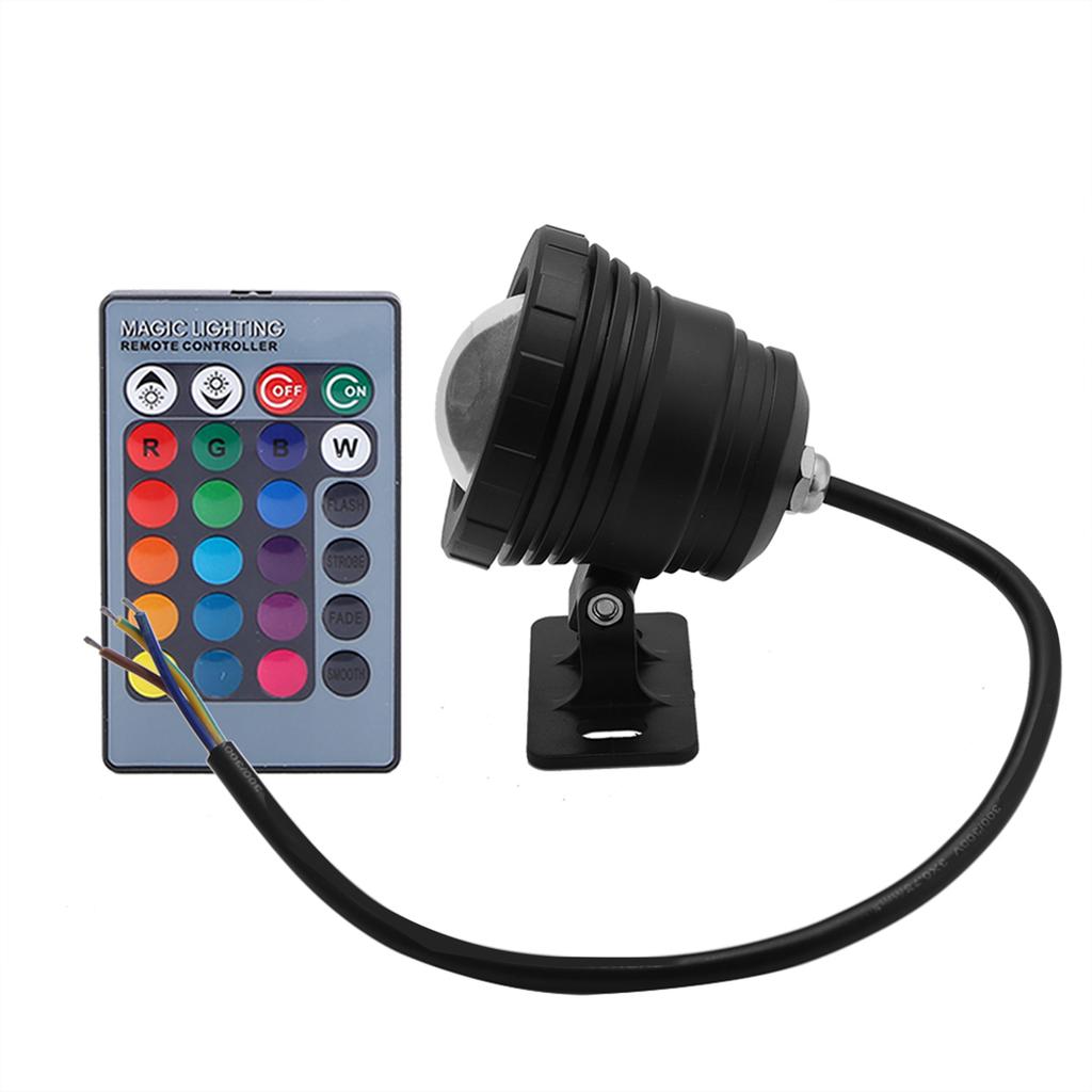 5 Вт RGB наружный водонепроницаемый светодиодный светильник для бассейна садовый светильник с пультом дистанционного управления (черный)
