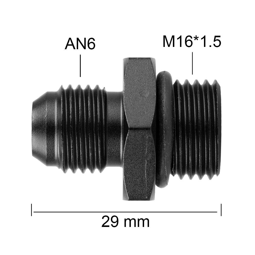 AN6 AN8 AN10 M14 M16 M18 1/2 1/4 3/8 NPT Прямой адаптер-тройник для топливного, масляного, воздушного шланга с наружной резьбой и врезкой
