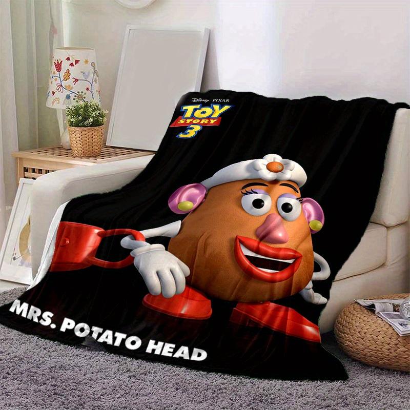 1pc, Mrs. Potato Head Story Blanket Soft & Cozy Throw for Home Decor, Couch Cover, Outdoor Use, Travel, Camping, Car, Beach, Office Nap