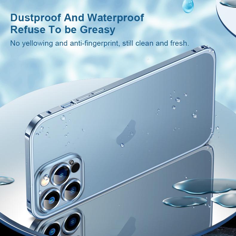 USAMS Матовый полупрозрачный чехол из алюминиевого сплава с металлическим каркасом для iPhone 14 13 12 Pro Max, поддерживающая крышка