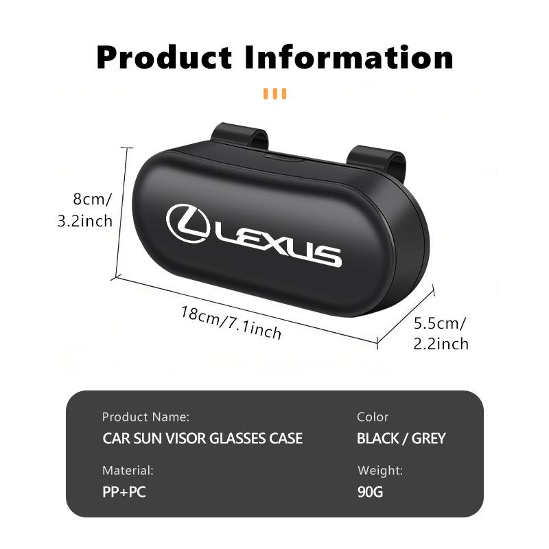 CKU5 Car Glasses Box Sun Visor Glasses Holder Shock-proof Eyeglasses Storage Case For Lexus CT ES GS NX IS250 CT200h IS300h ES300h
