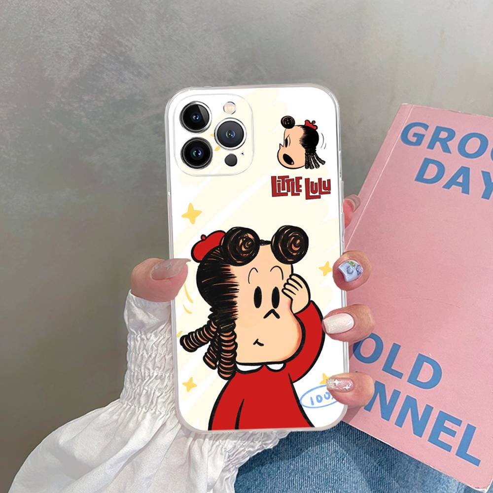 Cartoon The Little Lulu Show Cute Phone Case For IPhone 17 16 15 14 13 12 11 Pro XS Max Plus Soft Silicone Cover