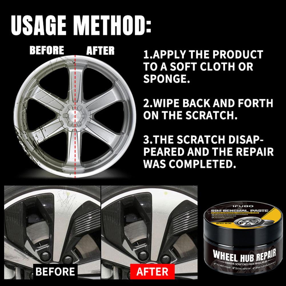 IFUBO Wheel Hub Repair Paste 80g Car Rim Scratch Remover Polish Cream Auto Wheels Refurbishment Care Maintenance Cleaner Touchup Paint2