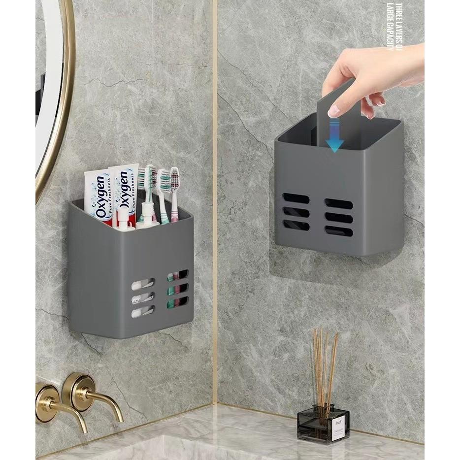 Полка для косметики в ванной комнате, настенная полка для зубной пасты, место для хранения зубных щеток, полка для бритв