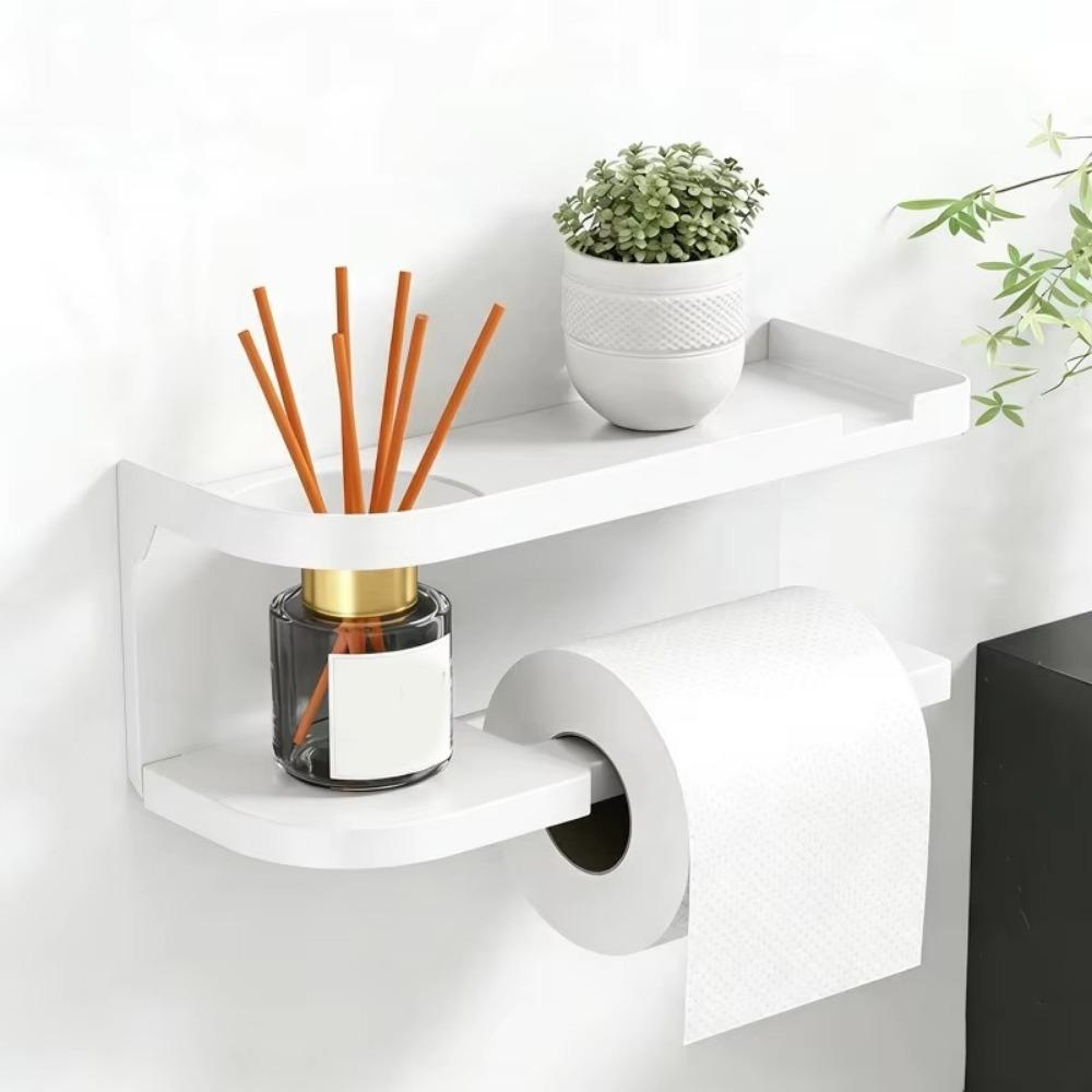 Space Saving Toilet Roll Paper Holder Wall Mounted Paper Towel Holder Kitchen