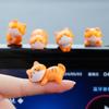 8pcs Funny Cute Orange Cats Animal Car Decoration Pvc Craft Miniature Figure Tiny For Bonsai Micro Landscape Fairy Garden Decor