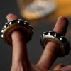 EDC механические бусины Fidget Ring Push Slider металлические мини-игрушки для снятия стресса инструменты