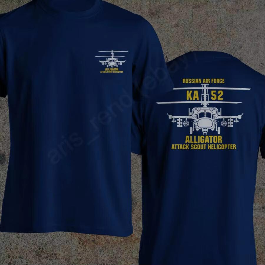 Russian Air Force Ka 52 Alligator Attack Scout Helicopter Tshirt Premium Cotton Short Sleeve Oneck Unisexs T Shirt New S4xl