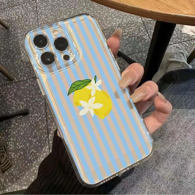 Чехол с дизайном в лимонно-красно-розово-голубую полоску для Samsung Galaxy S25 Ultra S24 Plus S23 FE S22 A56 A36 A16 A55 A54 A53 A52, ТПУ чехол