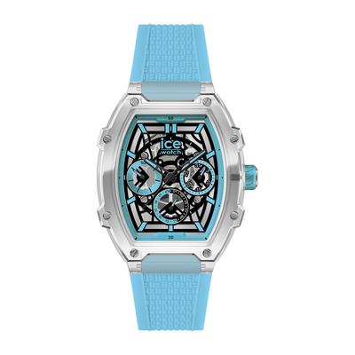 Авторизованный дистрибьютор Ice Watch Часы унисекс 024287 ICE boliday Прозрачный синий скелетонированный пластик Дата День недели 24-часовой счетчик Средний корпус Форма бочки
