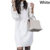 Ladies Casual Long Sleeve Tunic Turtleneck Knit Pullover Dress Loose Autumn Winter