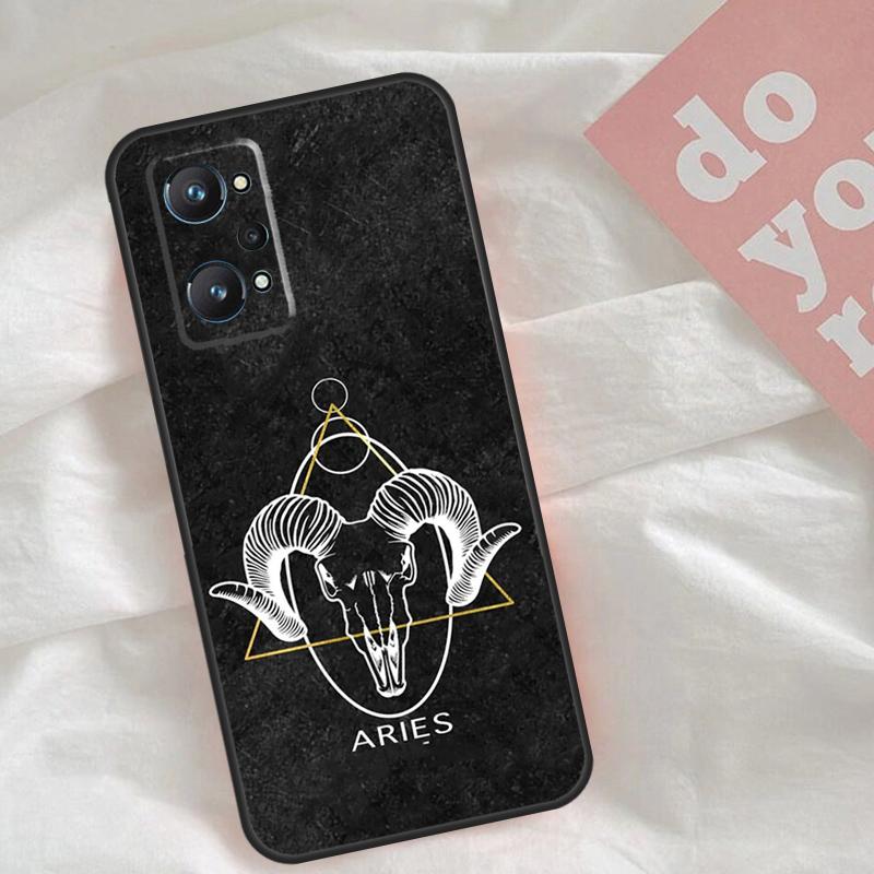 Чехол со знаком зодиака для Realme C65 C67 C71 C63 C61 C55 C51 C53 C35 C75 11 12 13 14 15 Pro Plus GT6 GT7 Pro
