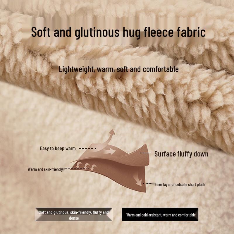 GAP Unisex Contrast Logo Loose Fit Fluffy Hooded Sweatshirt