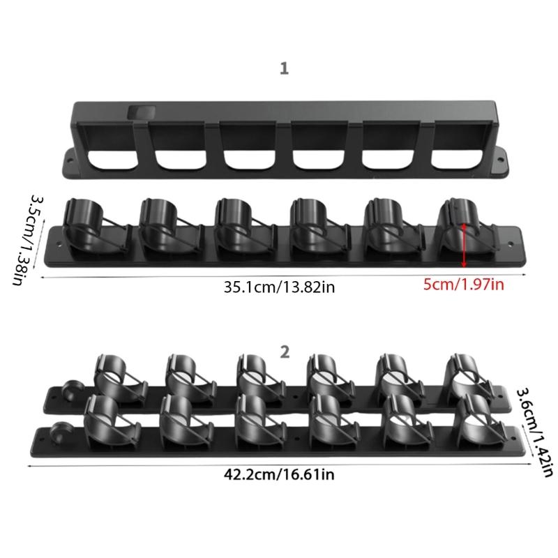 Вертикальная/Горизонтальная Подставка-Держатель для Удилищ Вешалка Вмещает 6 Удилищ Настенные Органайзеры для Хранения Стенд для Выставки