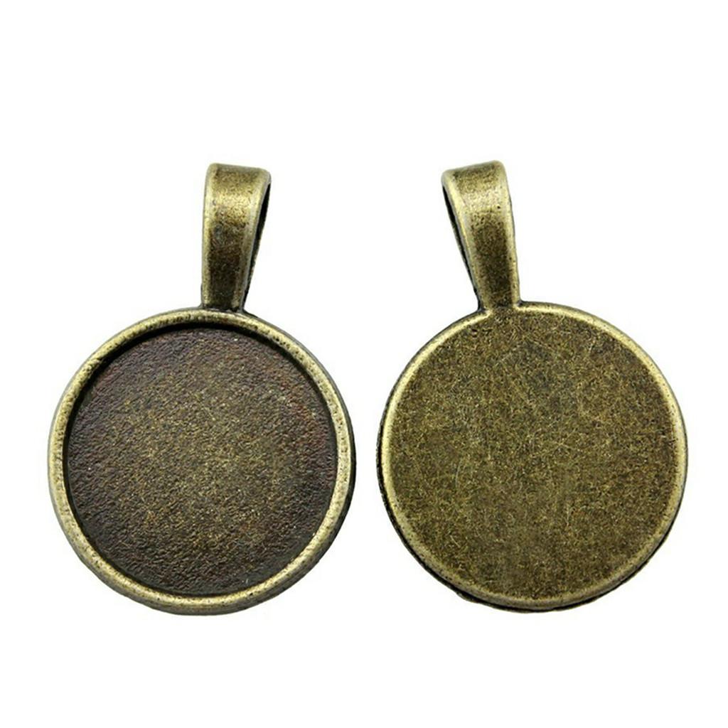 Аксессуары Детали Подходят Круглый 18 мм Стеклянный Кабошон Основа Настройка Лоток Винтажные Ювелирные Изделия Принадлежности QA018