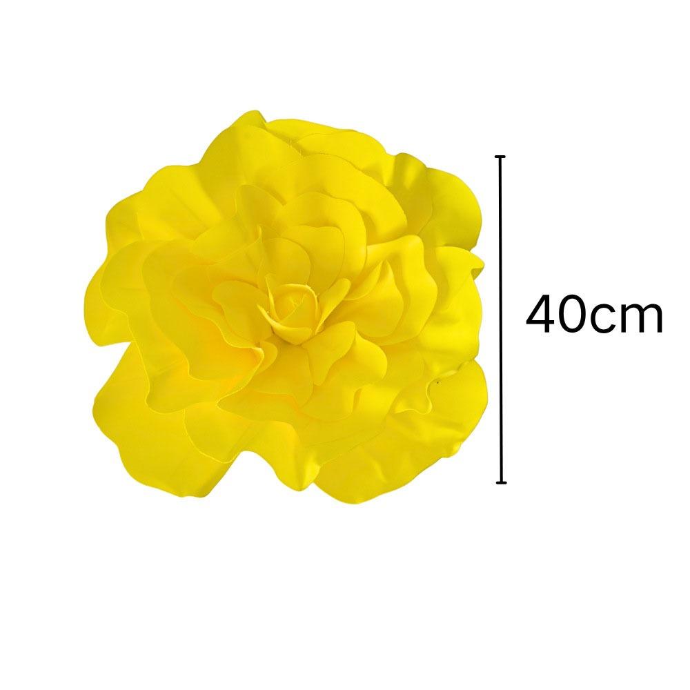 NEW Yellow Color Simulation Flower 3D Multi Size Artificial Flower Flower Head Garden Style Artificial Rose Interior Design
