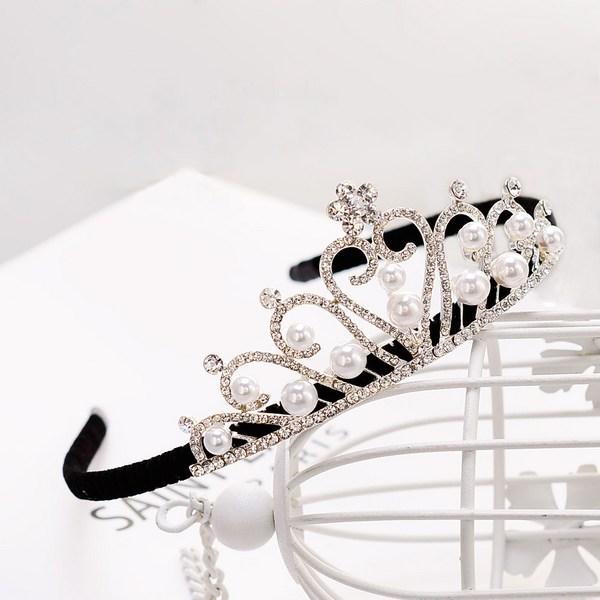 Hannal Heart Pearl Tiara Headband