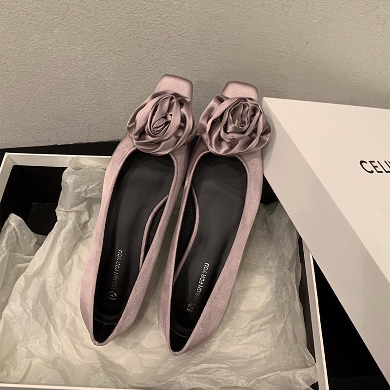 Трендовый модельер, женские туфли-лодочки с цветочным узором, модные женские повседневные туфли без шнуровки на плоской подошве, весенние женские удобные туфли с квадратным носком