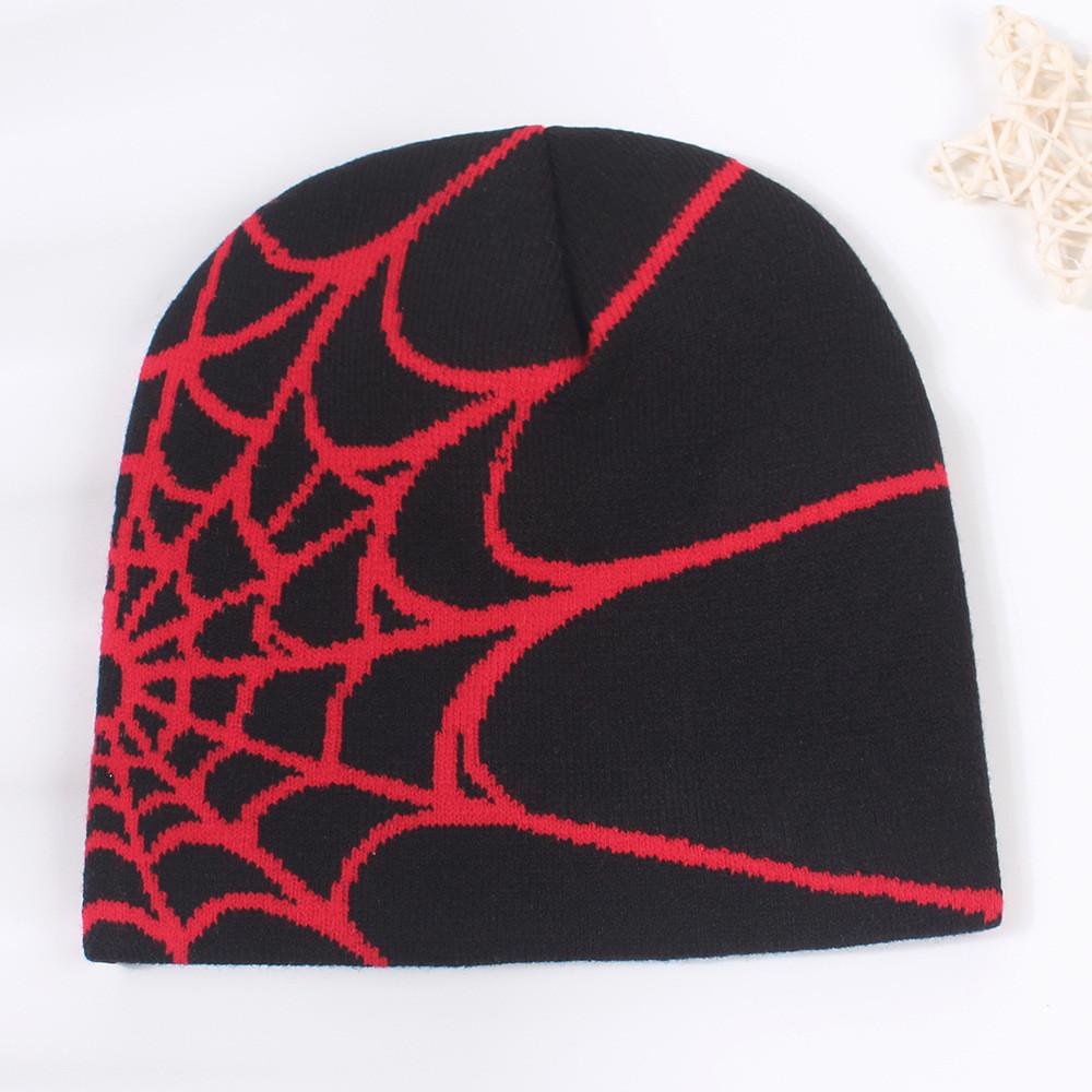 Европейский стиль Элегантная хип-хоп вязаная шапка Паутина Зимняя теплая Защита ушей Уличная шерстяная шапка