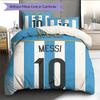 Custom Name Lionel Messi Pattern Bedding Quilt Set  Home Decoration  Gift (1 * duvet cover + 2 * pillowcase  without core)