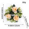 Flower Artificial Rose Candle Wreath 23CM Candlestick Wreath Candle Rings  Wedding Decor