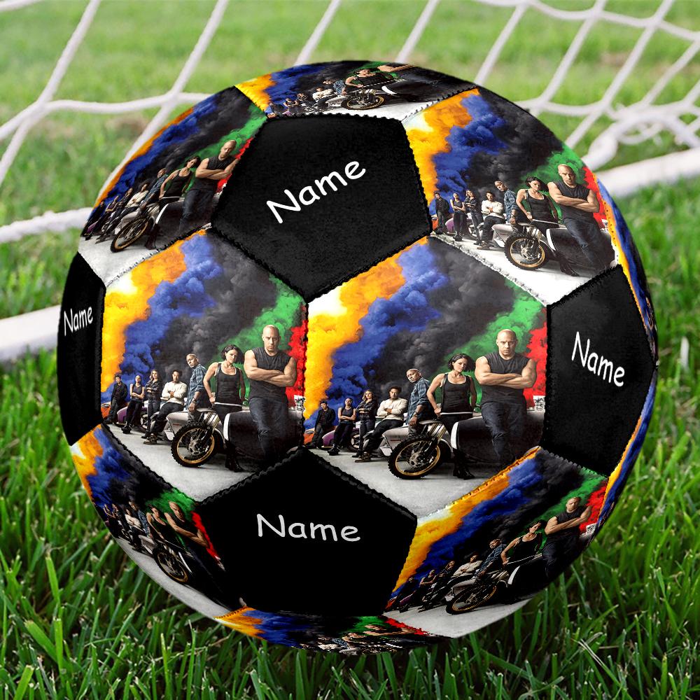 Custom Name Fast & Furious Theme Size 5 Soccer Ball, Suitable for Both Indoor and Outdoor Matches, a Gift Suitable for Everyone.