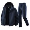 Men's Tracksuit Winter Cotton Sports Suit Thick Warm Hoodie+Sweatpan 2pcs Set Men's Cardigan Sweatshirt Set