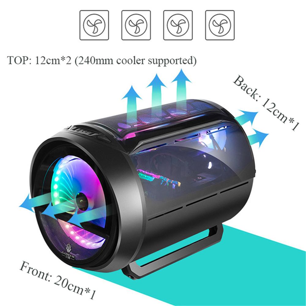 Mini USB 3.0/2.0 Корпус для настольного ПК Космическая капсула Дизайн Корпус игрового компьютера ATX Тип MATX Материнская плата Вертикальная графика