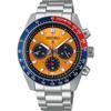 Мужской SBDL117 (PROSPEX SPEEDTIMER Solar Chronograph Мужской металлический браслет) Круглые часы, серебро