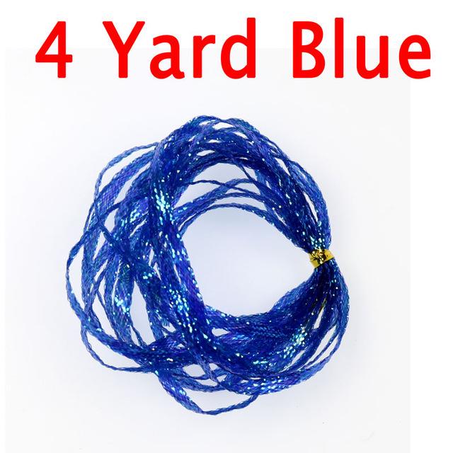 4 ярда, завязывающее жемчуг, плетеное кружево для наживки, рыбьего тела, креветок, подложка, задняя часть, стример, повязка, синельная вспышка, ширина 2,8 мм