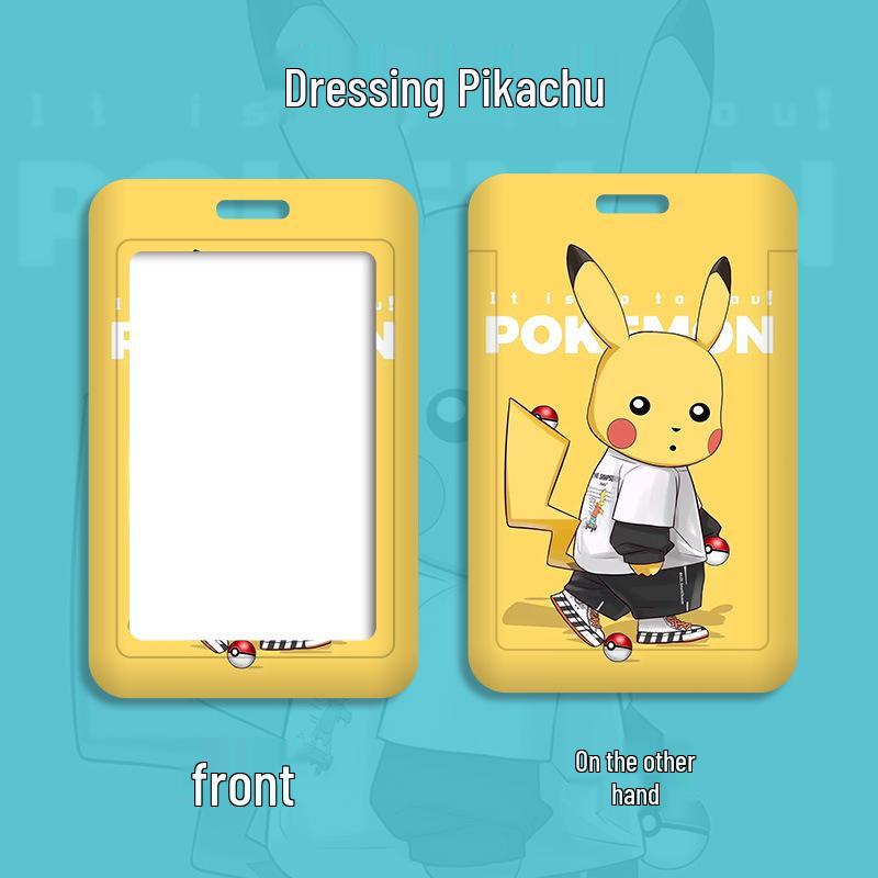 Cartoon Lanyard ID Holder for Students: School, Bus, Meal, or Work Badge