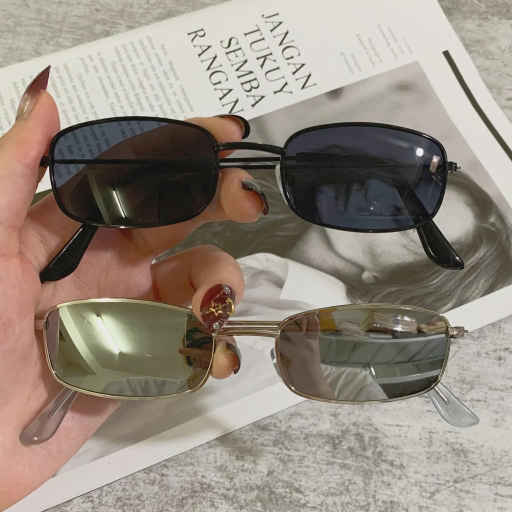 Модные европейские и американские солнцезащитные очки в квадратной оправе из металла 361